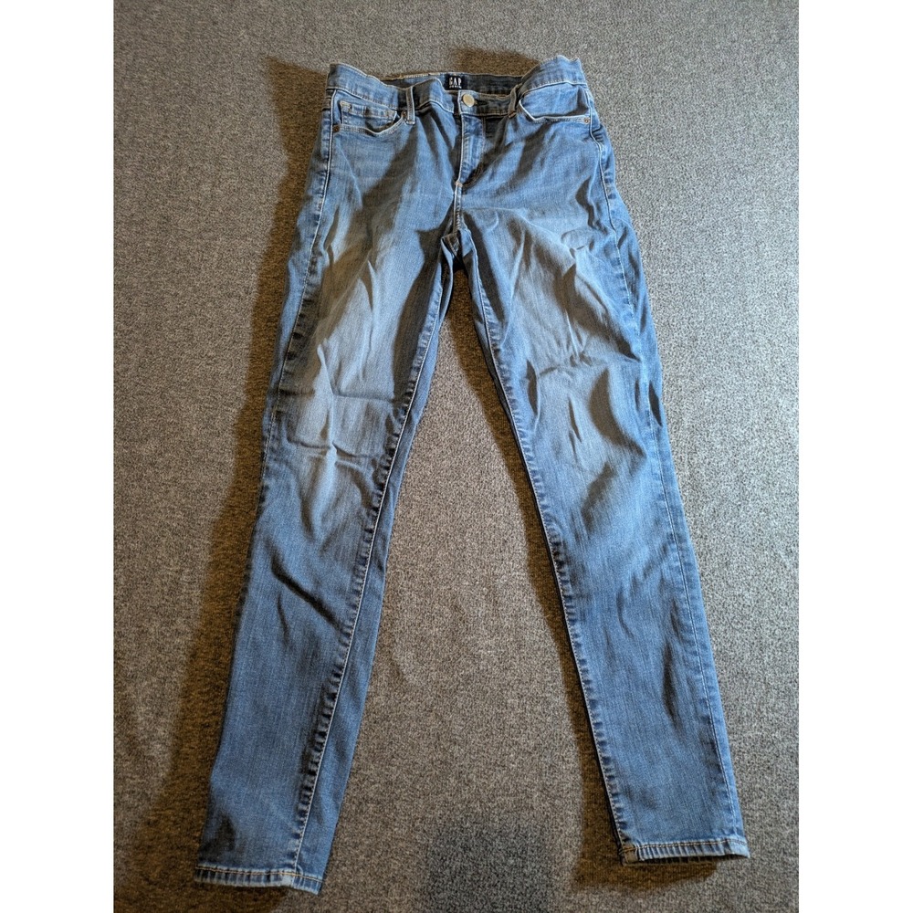 Gap Jeans Womens Size 29  Med wash Midrise 28x29 True‎ Skinny